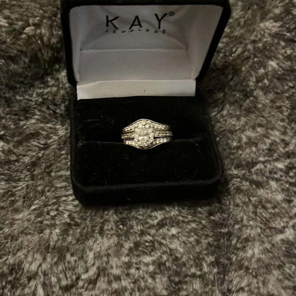 Diamond wedding set. - Picture 2 of 2